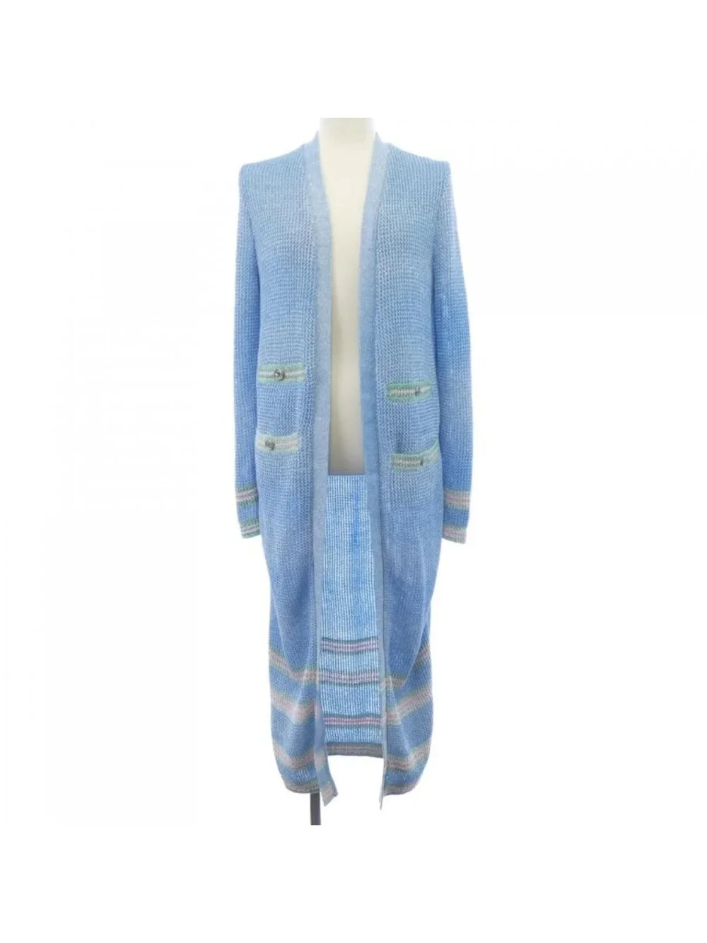 Chanel Long Cardigan Blue